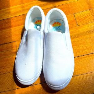 C&C California white shoes